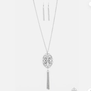 Elevate Your Style with our Stunning Mandala Silver Earring and Necklace Set